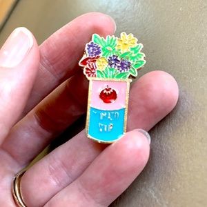 Wildflower Soup Can Enamel Pin Brooch